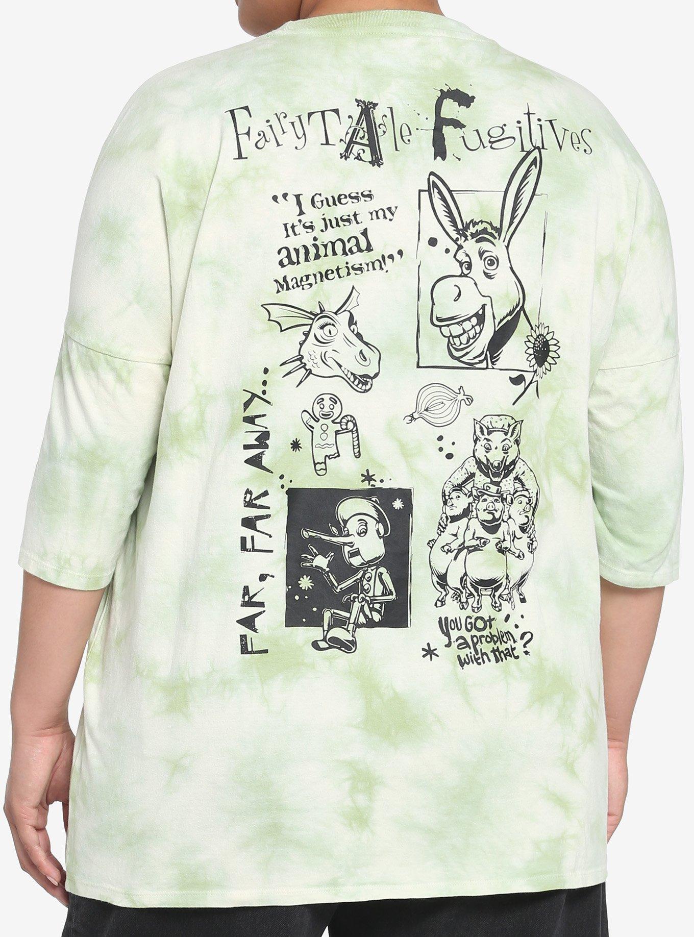 Shrek Fairytale Fugitives Tie-Dye T-Shirt Plus Size, MULTI, hi-res