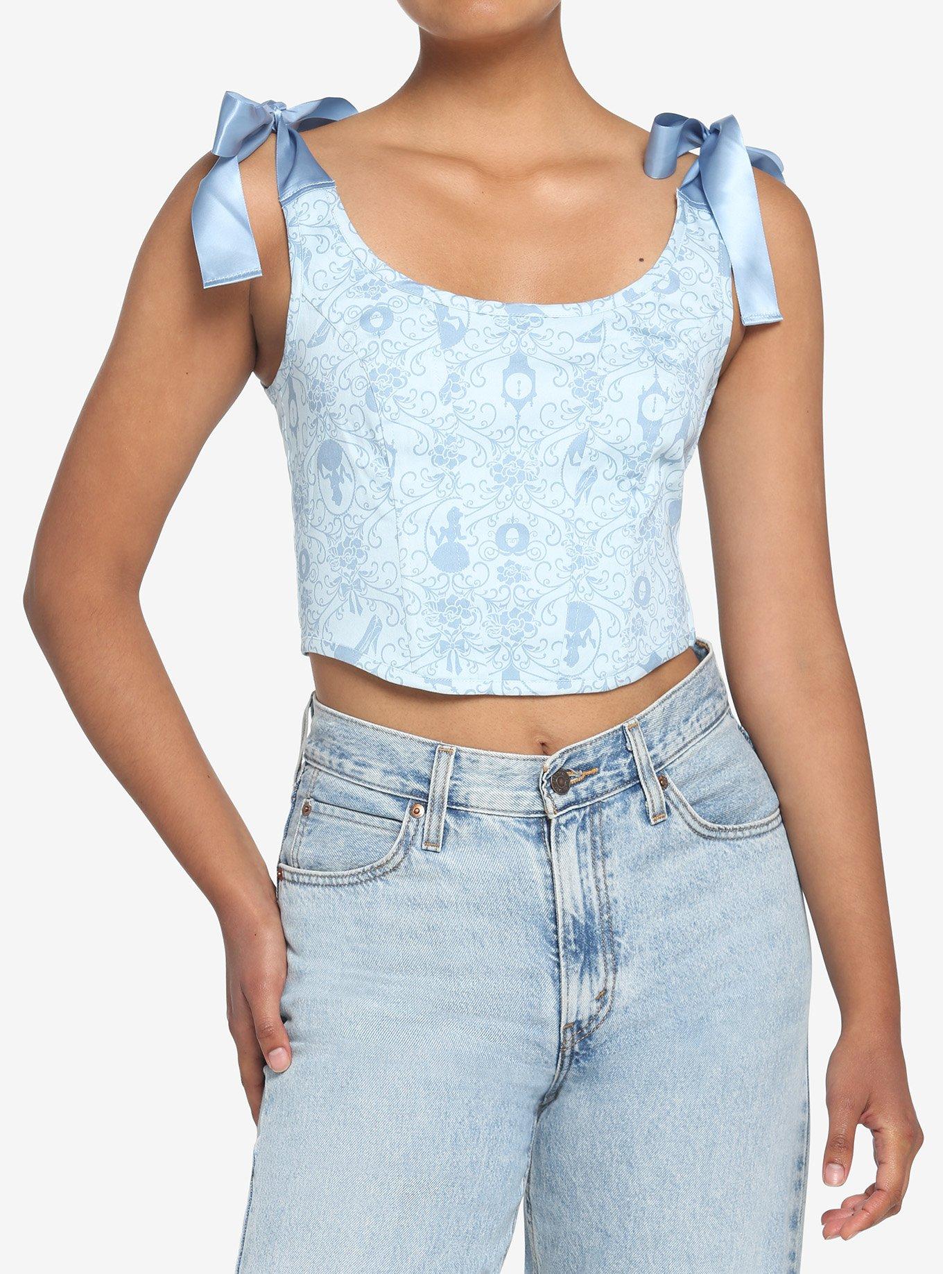 Her Universe Disney Cinderella Bustier Tank Top, BLUE, hi-res