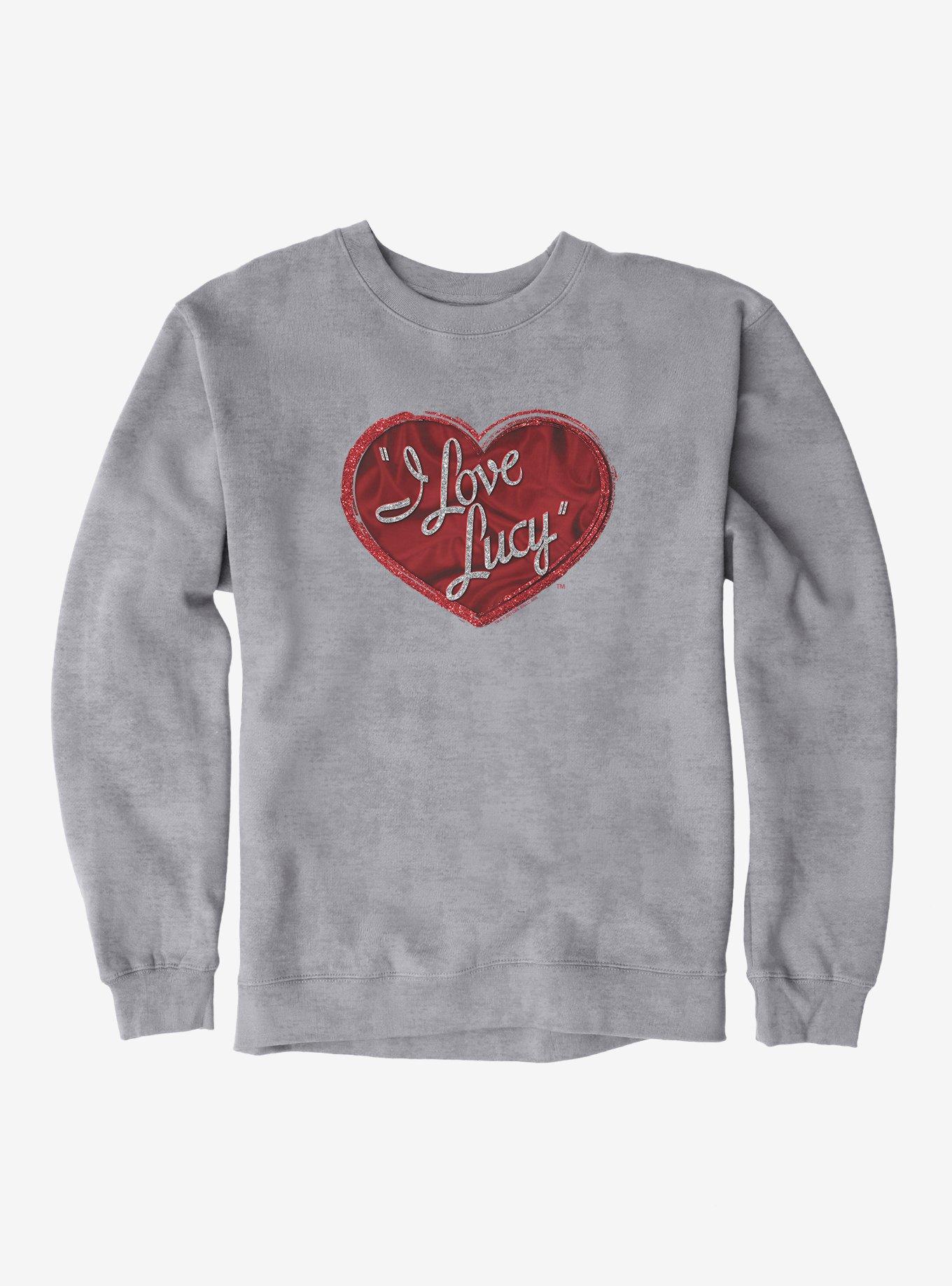 I Love Lucy Red Glitter Log Sweatshirt
