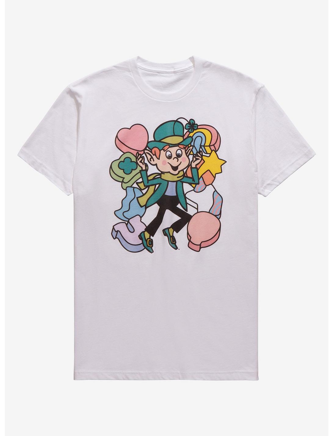 Lucky Charms Leprechaun & Marshmallows Women’s T-Shirt - BoxLunch Exclusive , OFF WHITE, hi-res