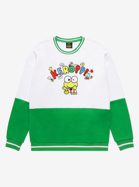 Sanrio Keroppi Embroidered Panel Crewneck - BoxLunch Exclusive | BoxLunch