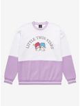Sanrio Little Twin Stars Embroidered Panel Crewneck - BoxLunch Exclusive , MULTI, hi-res