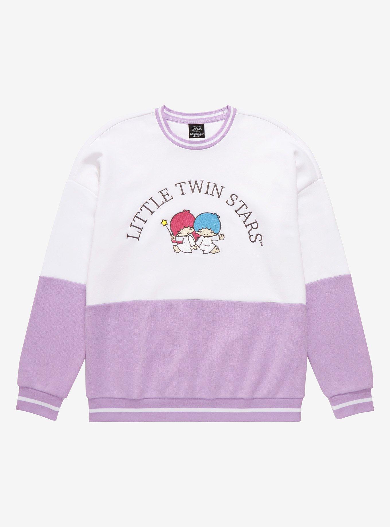 Sanrio Little Twin Stars Embroidered Panel Crewneck