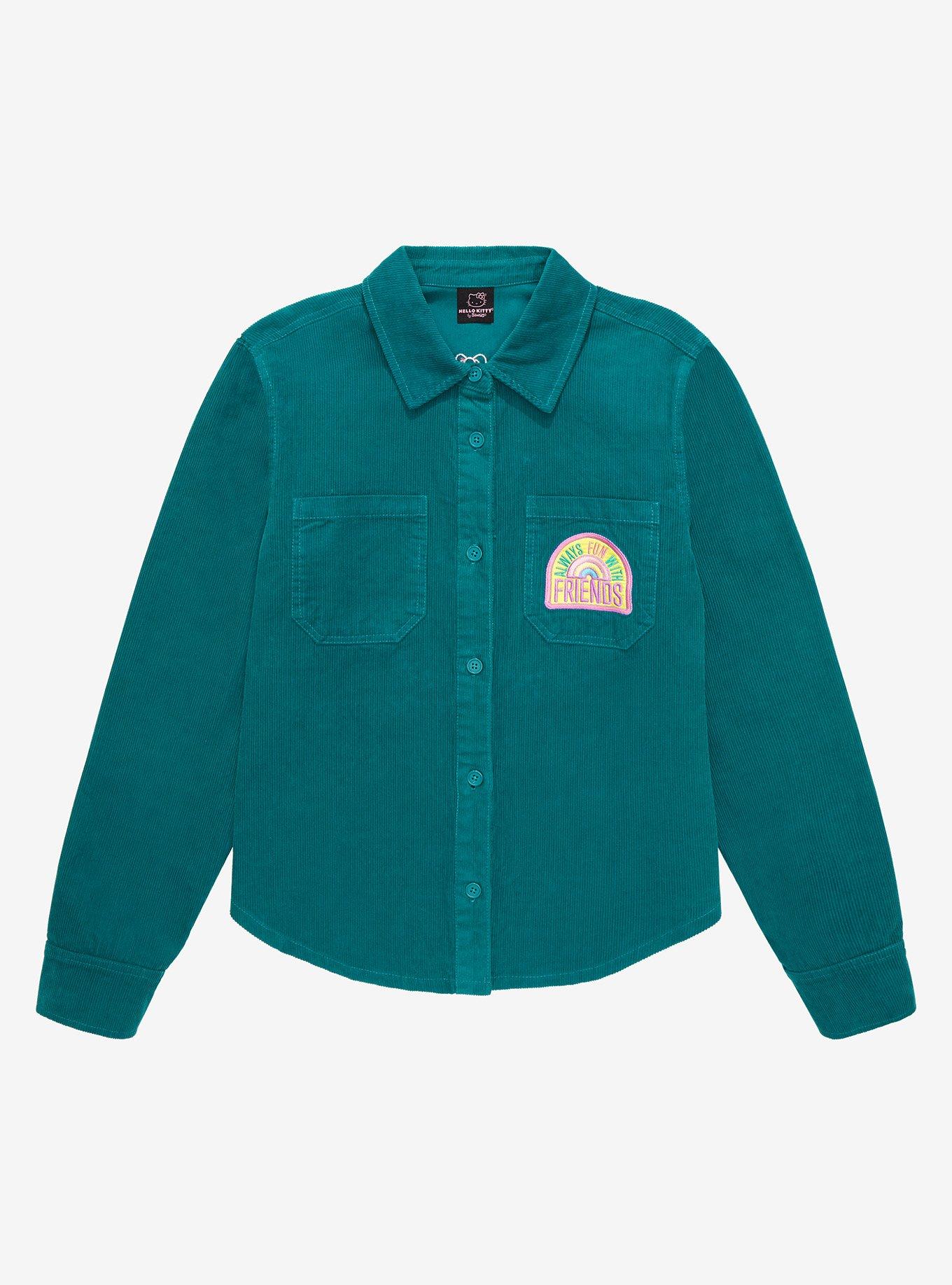 Sanrio Hello Kitty & Friends Good Day to Be Kind Overshirt, TEAL, hi-res