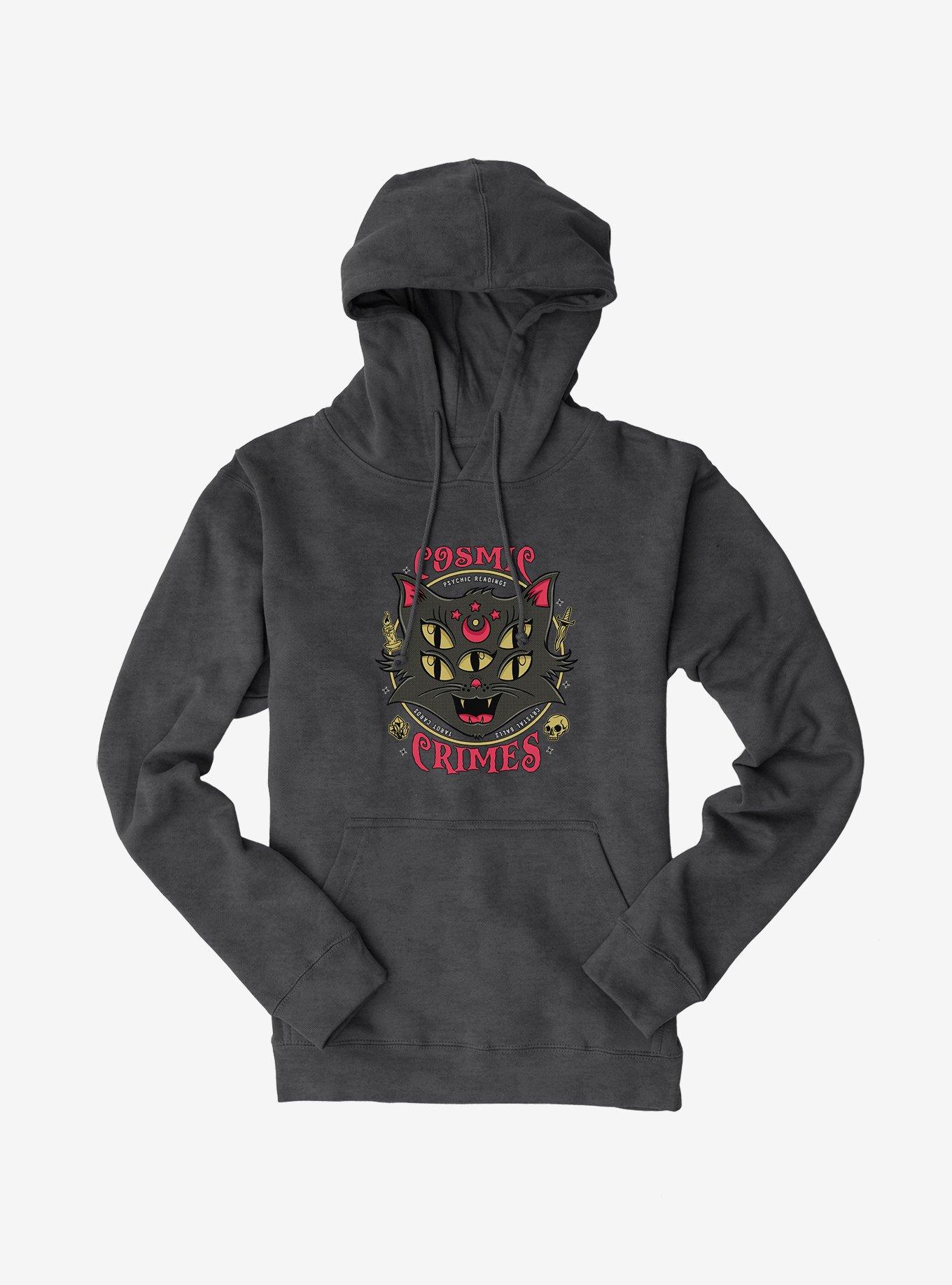 Cats Cosmic Grimes Hoodie, CHARCOAL, hi-res