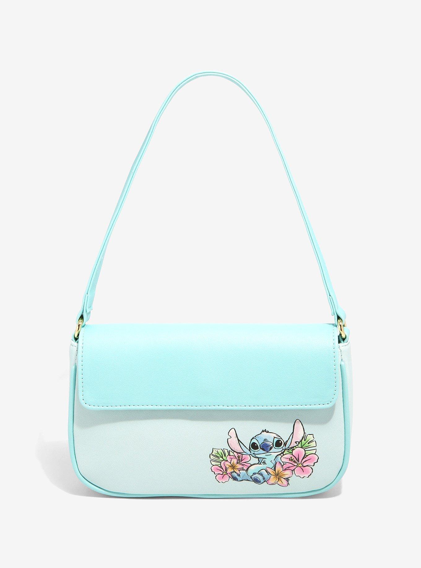 Lilo & Stitch Patch Hibiscus Flowers Crossbody Wallet