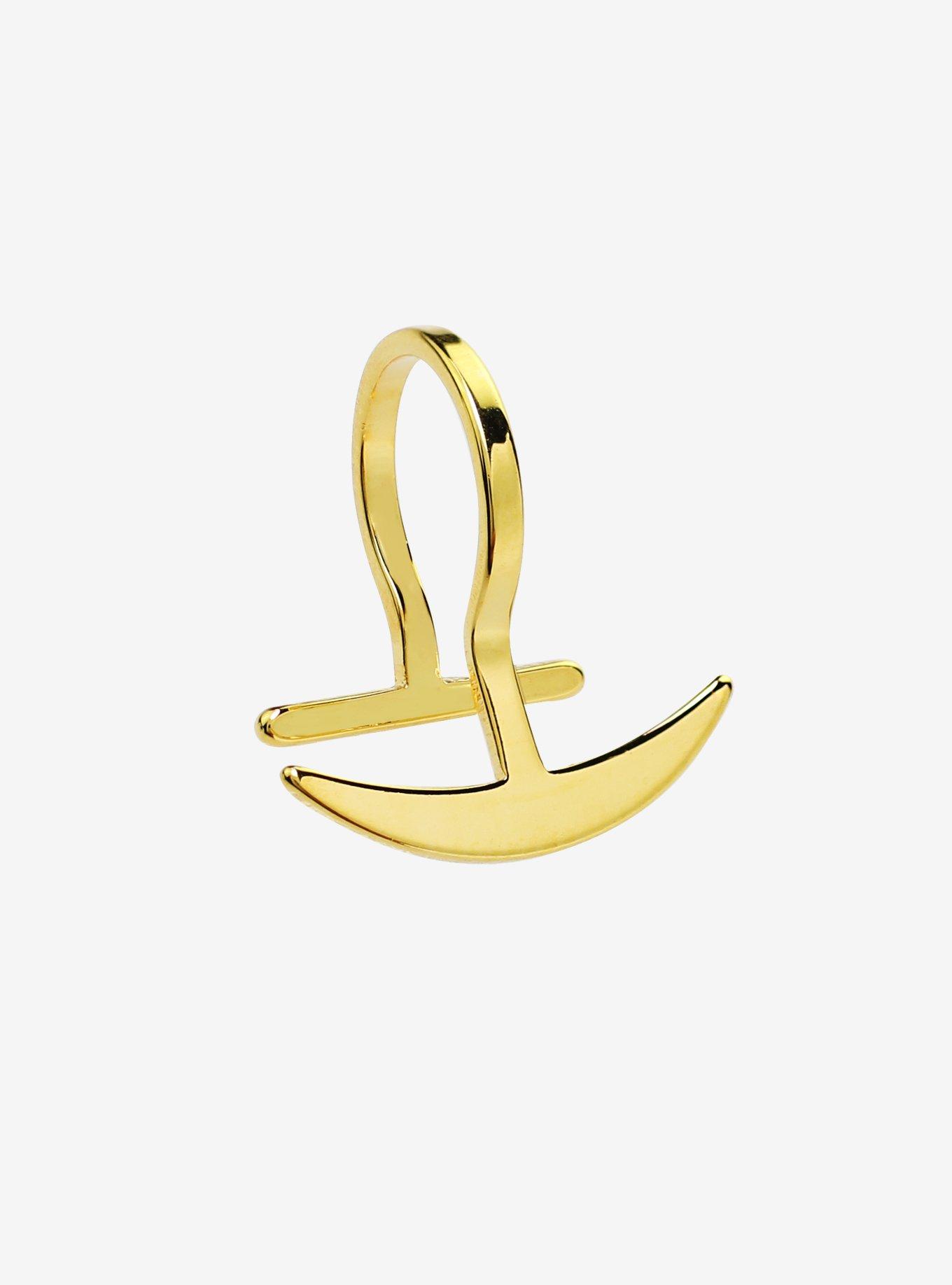 Steel Gold Faux Labret Cuff | Hot Topic