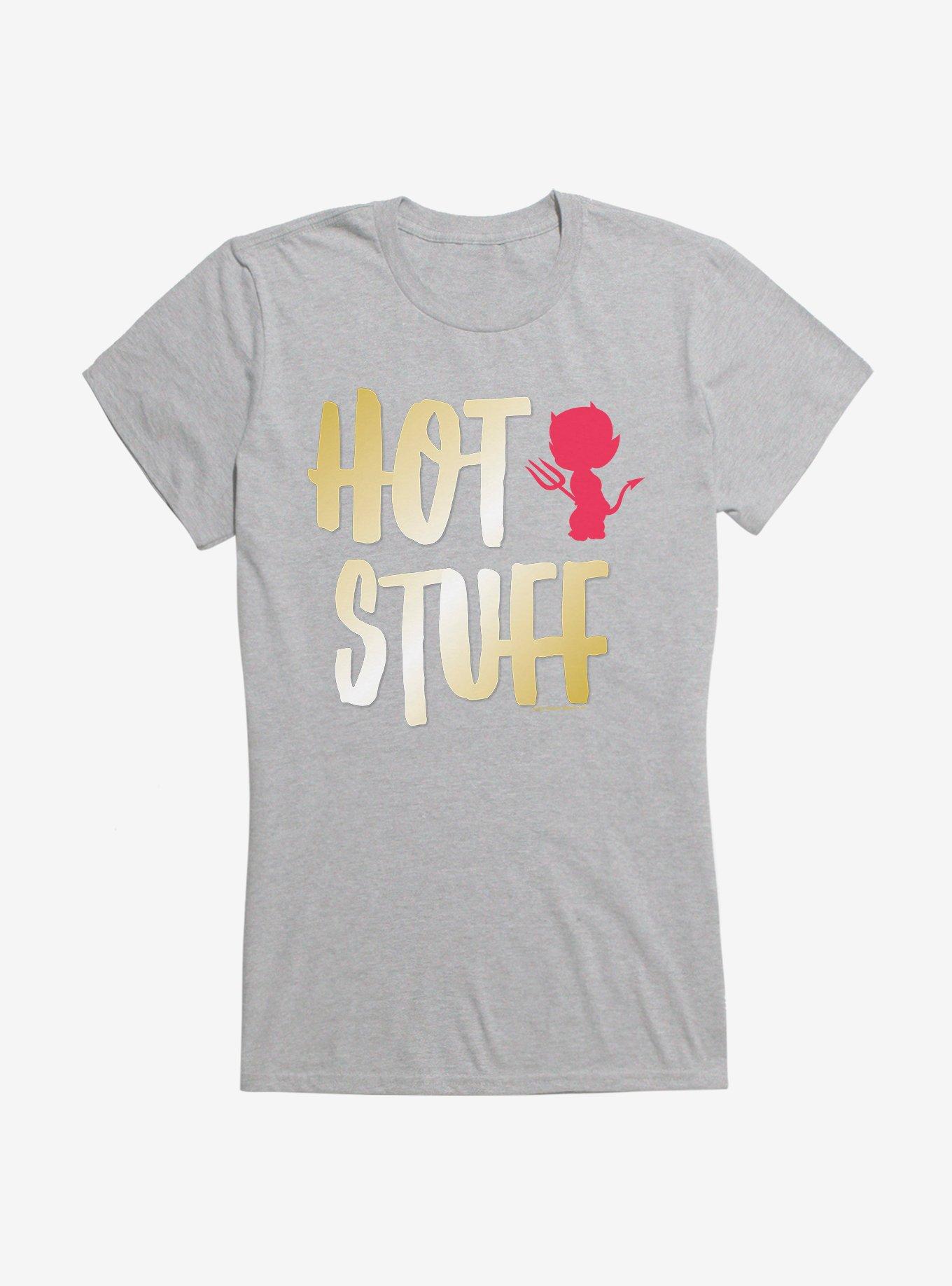 Hot Stuff Logo Girls T-Shirt, HEATHER, hi-res