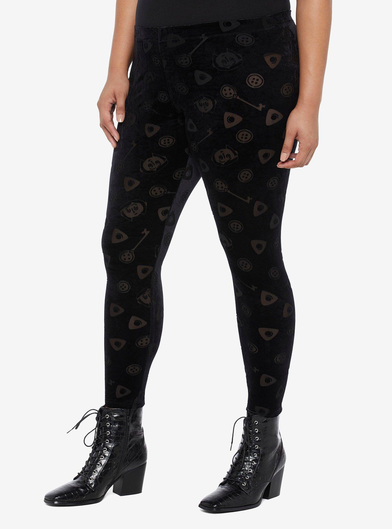 Coraline Velvet Mesh Icon Leggings Plus Size Hot Topic