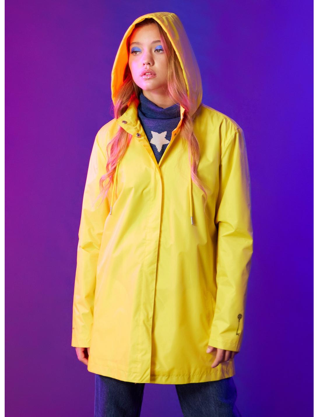 Coraline Cosplay Yellow Girls Raincoat, MULTI, hi-res