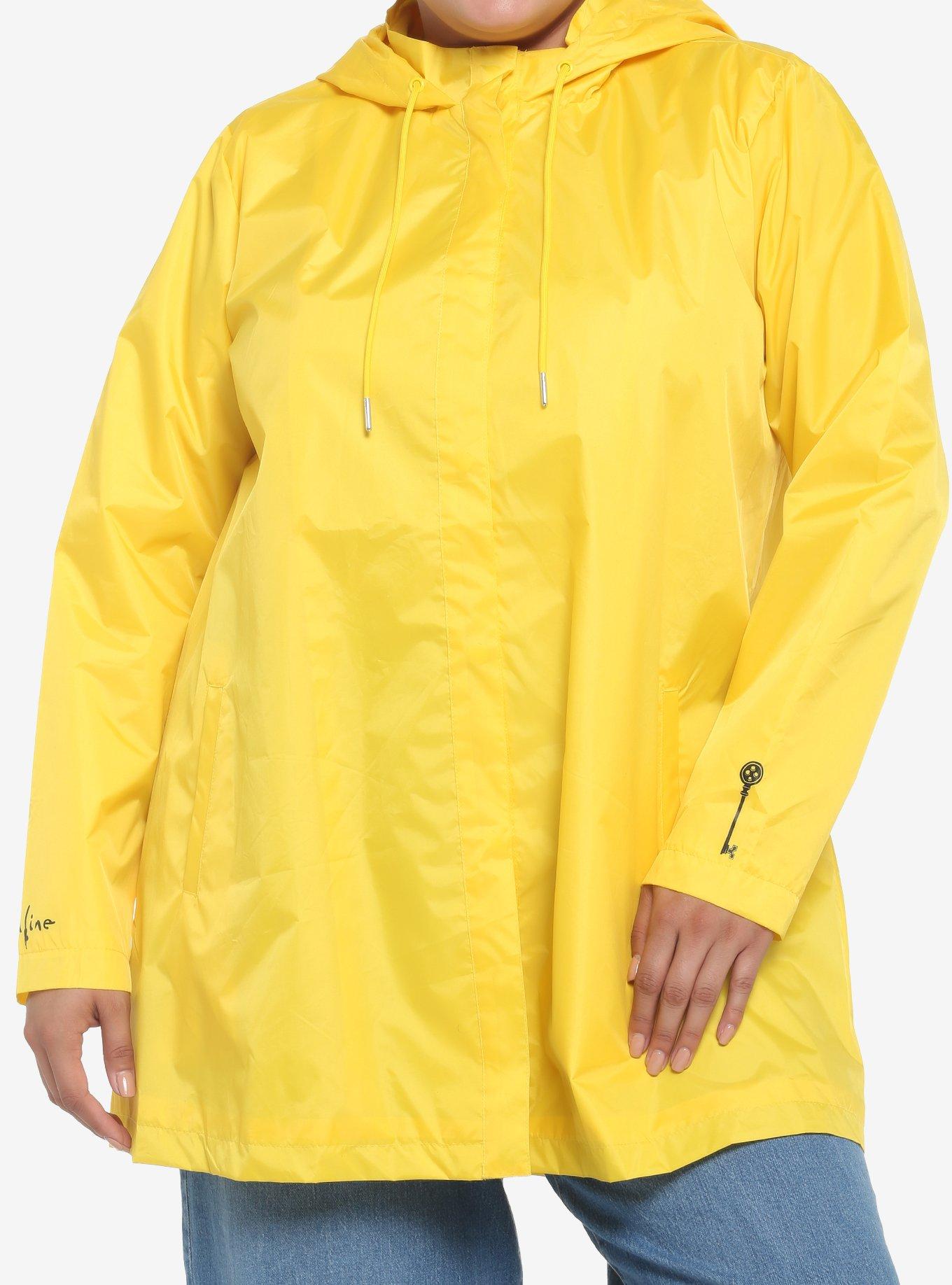 Coraline Cosplay Yellow Girls Raincoat Plus Size, MULTI, hi-res