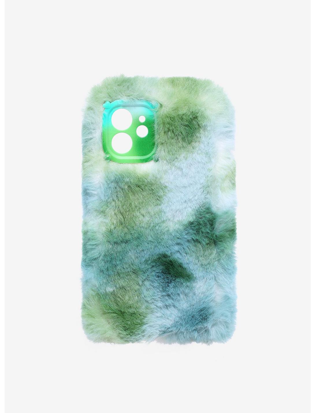 Green Fuzzy Phone Case For iPhone 12, , hi-res