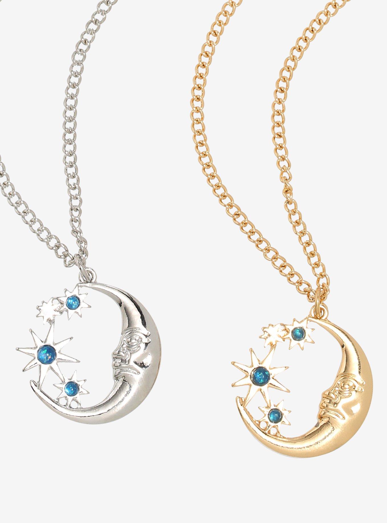 Moon & Star Best Friend Necklace Set | Hot Topic