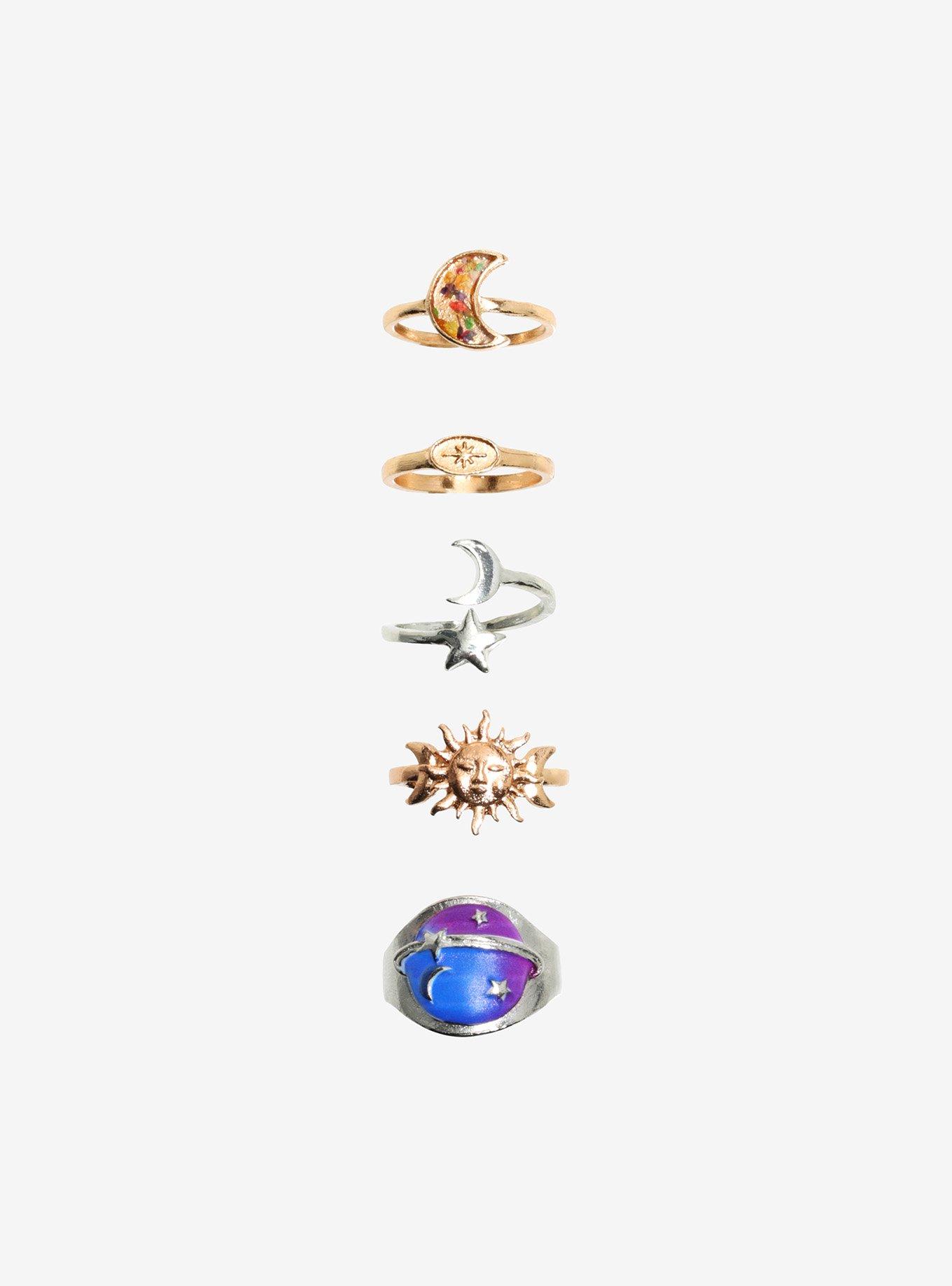 Celestial Dried Floral Ring Set | Hot Topic