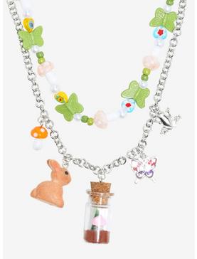 Cottage Creatures Beaded Charm Chain Necklace, , hi-res