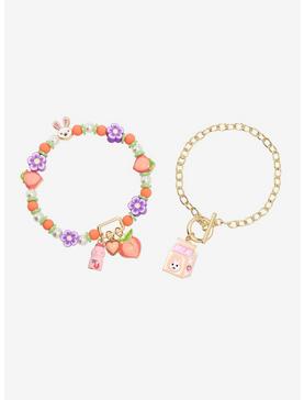 Peach Milk Bunny Bracelet Set, , hi-res