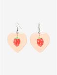 Strawberry Heart Lollipop Drop Earrings, , hi-res
