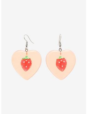 Strawberry Heart Lollipop Drop Earrings, , hi-res