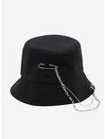 Black Chain Pin Bucket Hat, , hi-res
