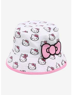 Plus Size Hello Kitty Bow Bucket Hat, , hi-res
