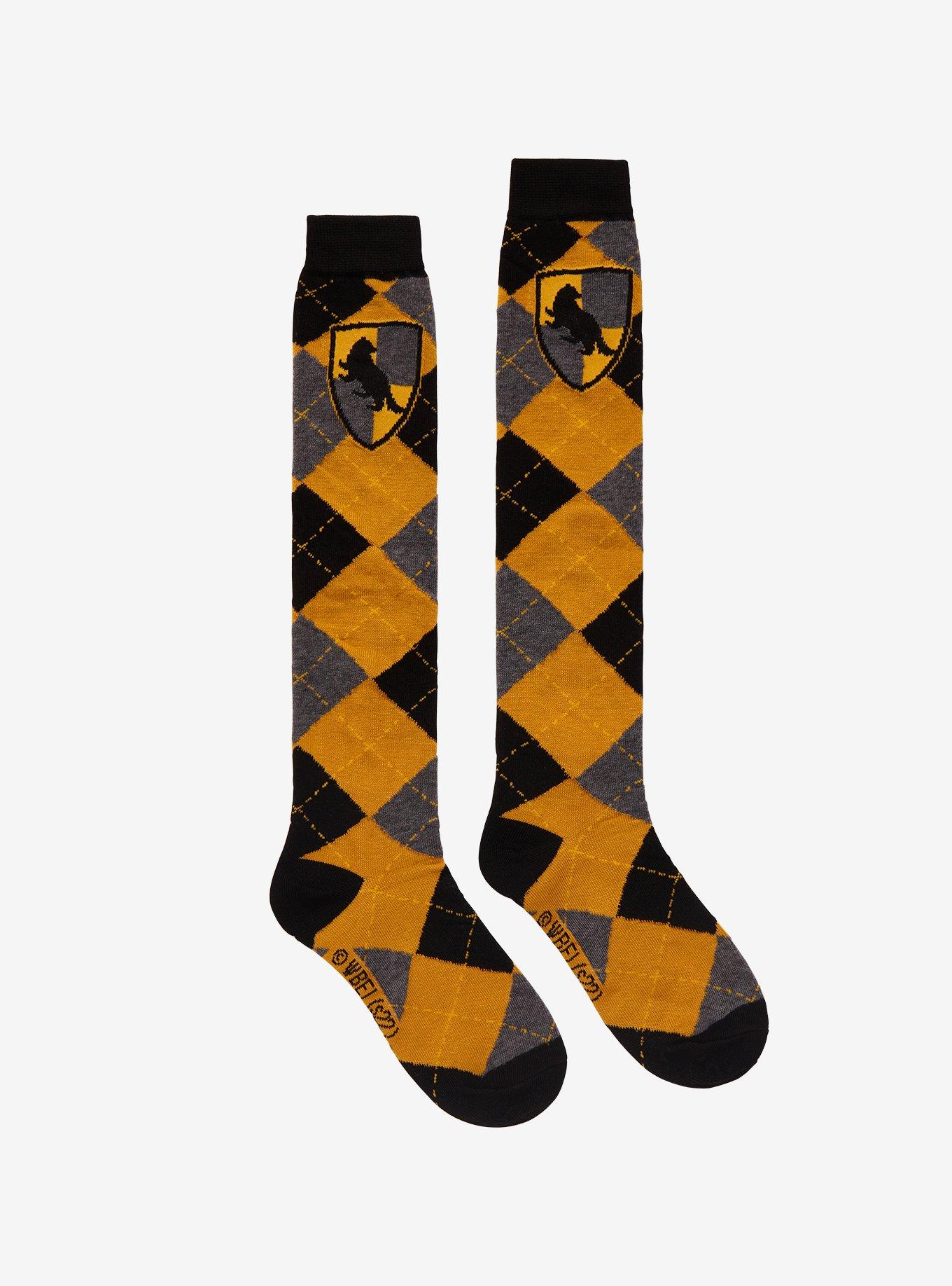 Harry Potter Hufflepuff Argyle Knee-High Socks, , hi-res