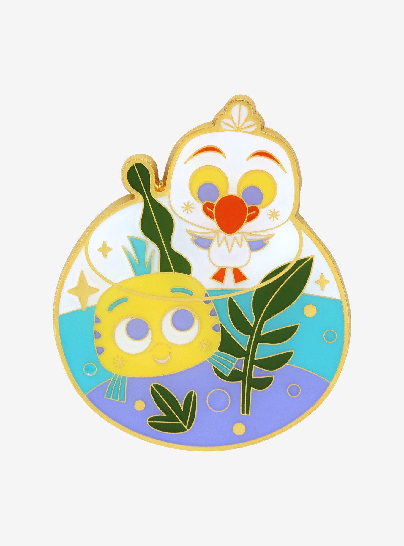 Loungefly Disney The Little Mermaid Flounder & Scuttle Fishbowl Enamel Pin - BoxLunch Exclusive , , hi-res