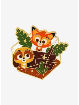 Loungefly Disney The Fox and The Hound Tod & Copper Terrarium Enamel Pin - BoxLunch Exclusive , , hi-res