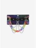 Rainbow Chunky Chain O-Ring Choker, , hi-res