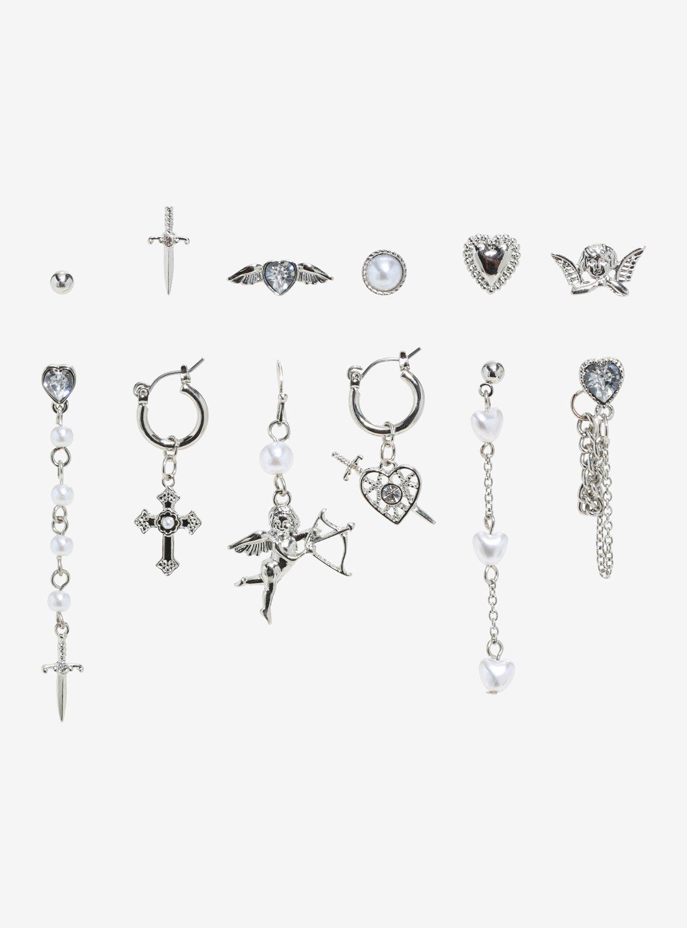 Angel Heart Mismatch Earring Set, , hi-res