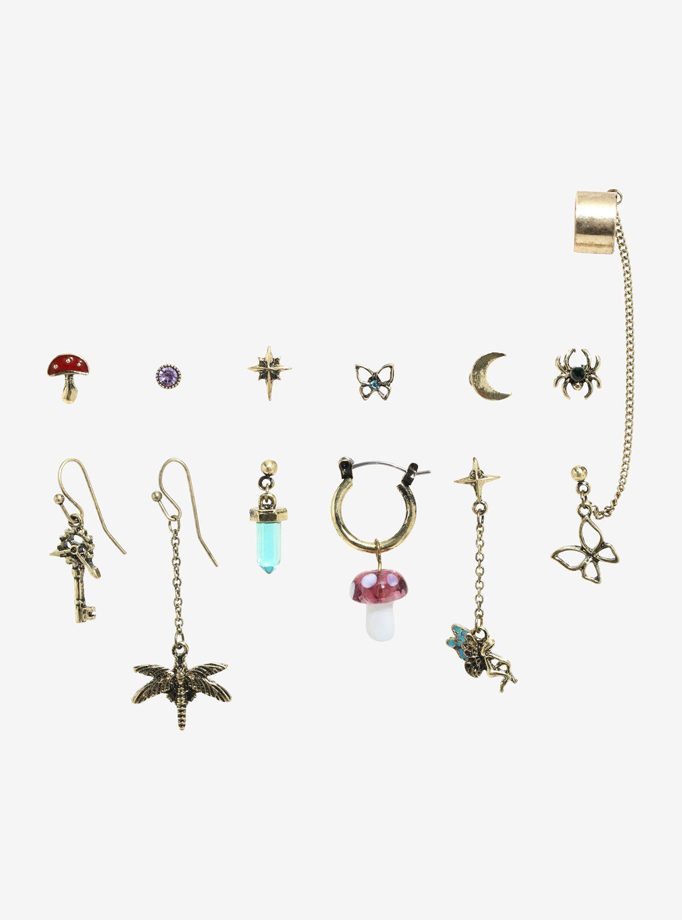 Steampunk Cottagecore Mismatch Earring Set Hot Topic