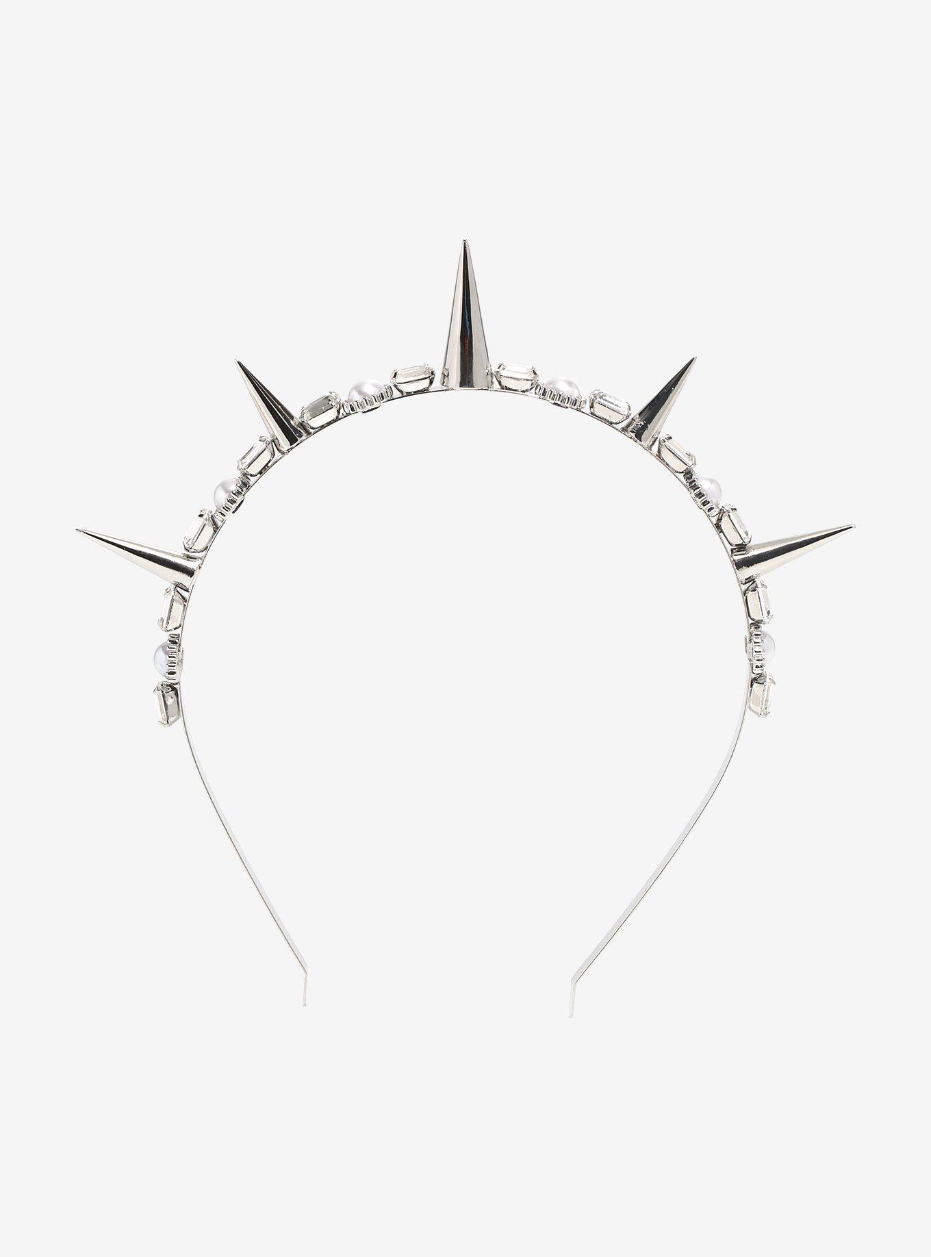 Silver Spike Pearl Headband, , hi-res