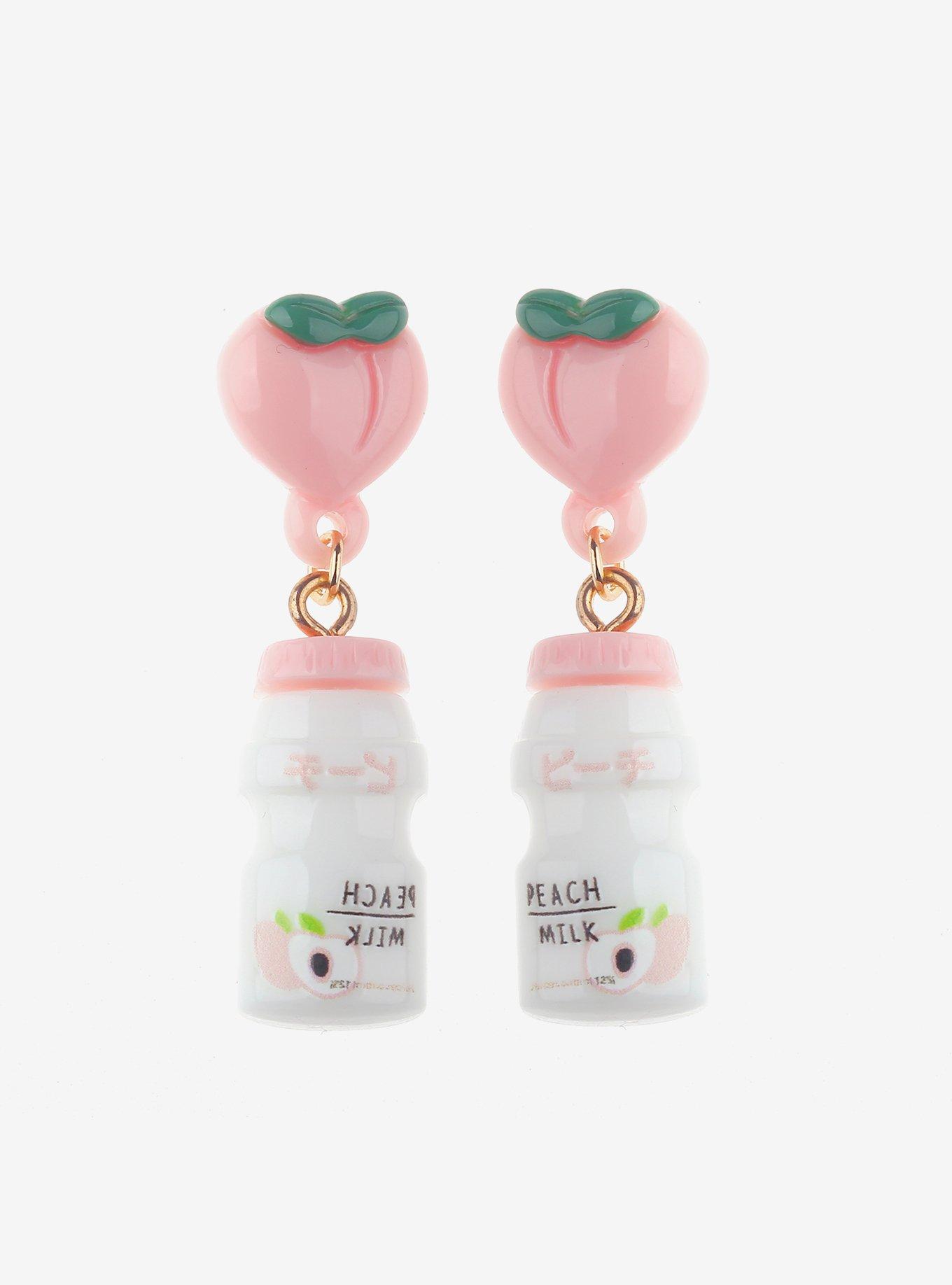 Peach Milk Bottle Earrings, , hi-res