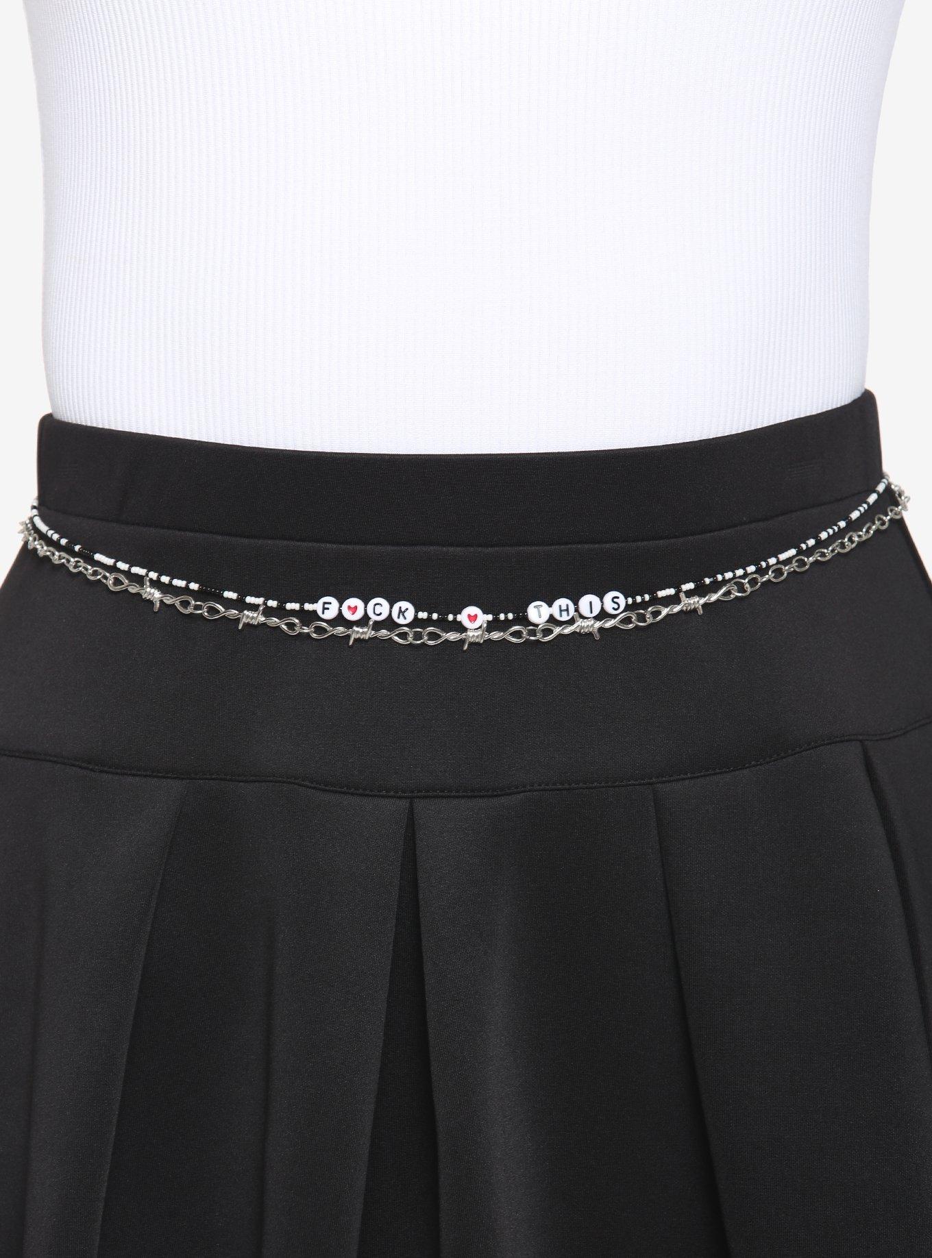 F*ck This Barbed Wire Belly Chain Set, , hi-res