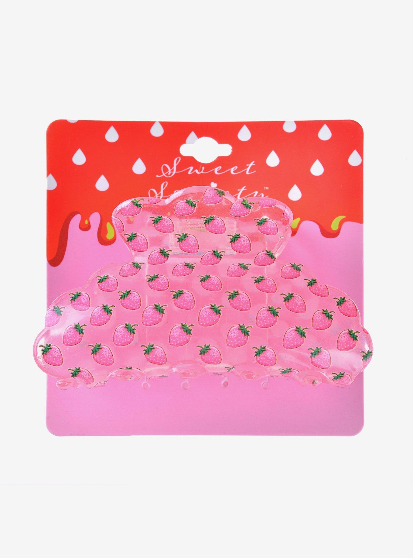 Pink Strawberry Hair Clip, , hi-res