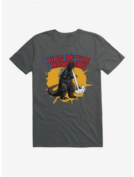 Godzilla Monster T-Shirt, CHARCOAL, hi-res