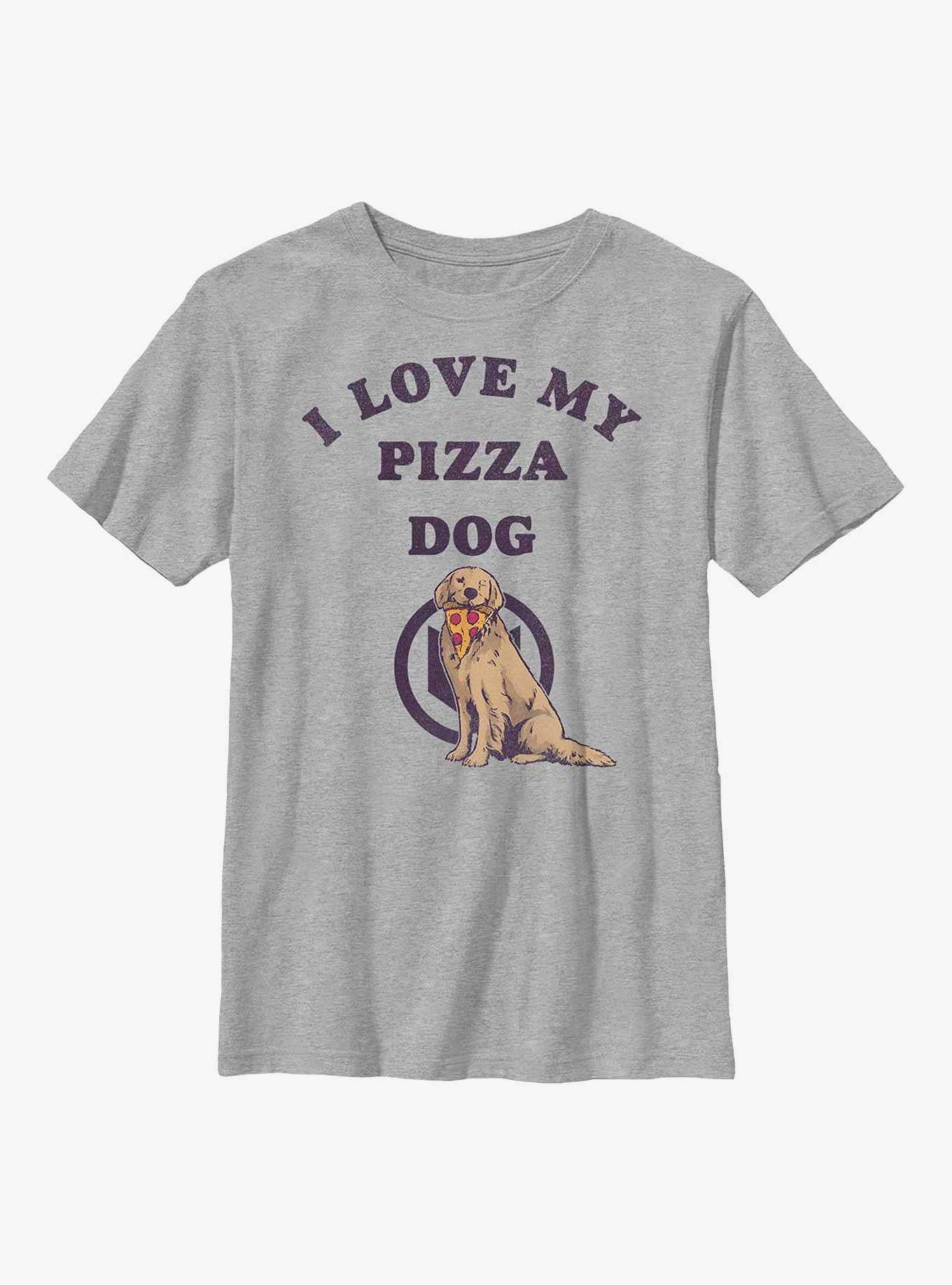 Marvel Hawkeye I Love My Pizza Dog Youth T-Shirt, ATH HTR, hi-res