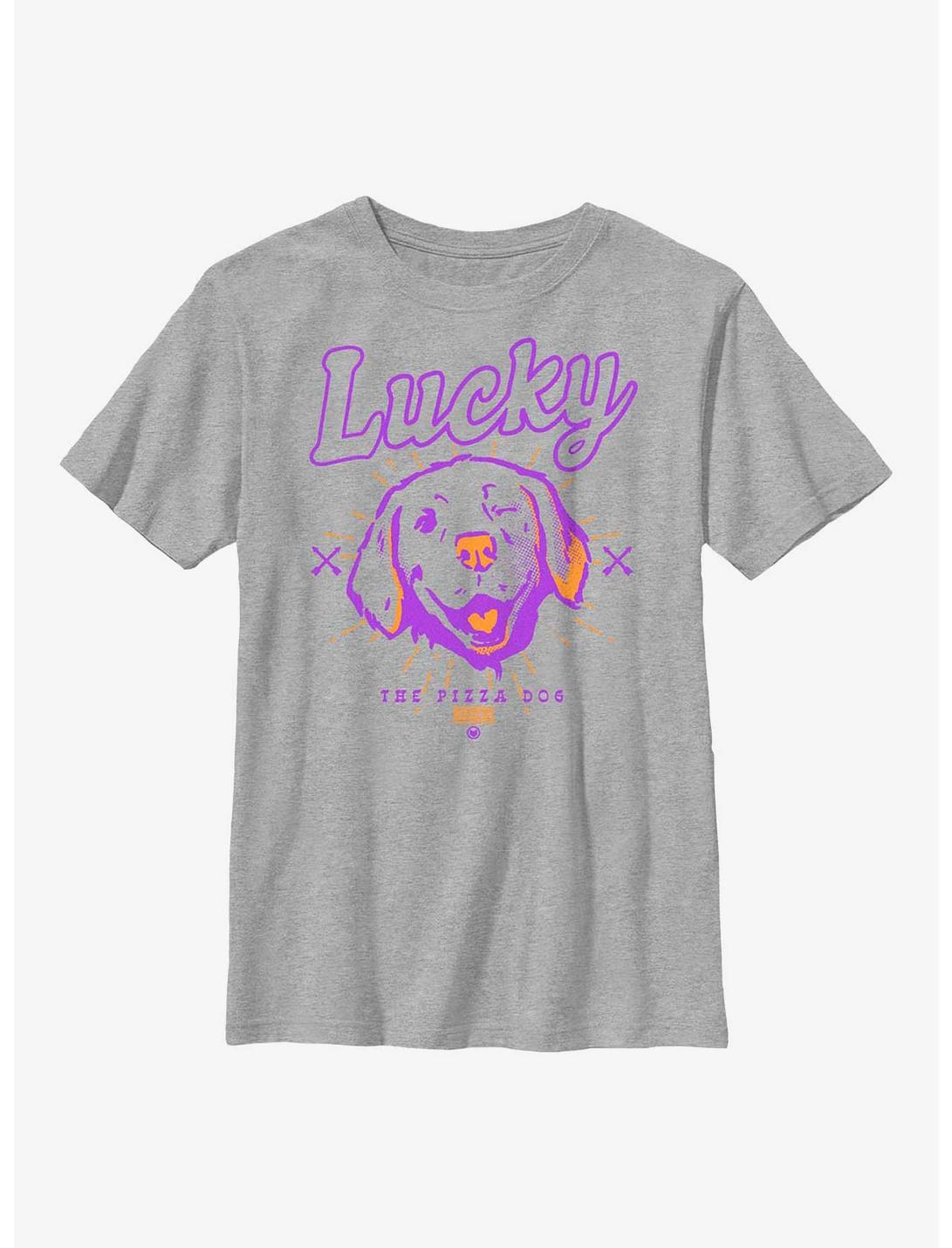 Marvel Hawkeye Lucky The Pizza Dog Youth T-Shirt, ATH HTR, hi-res