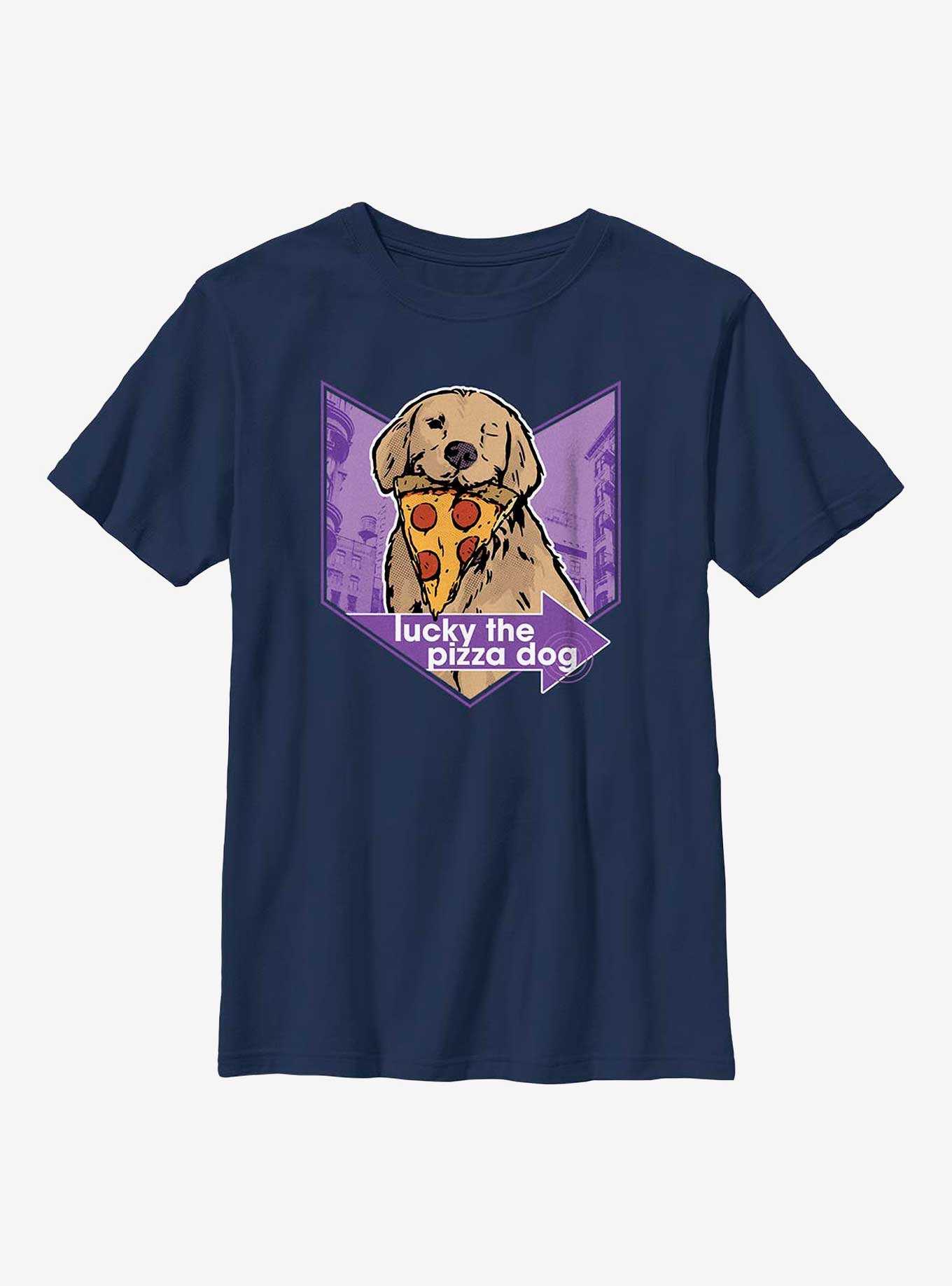 Marvel Hawkeye Pizza Dog Chevron Youth T-Shirt, , hi-res