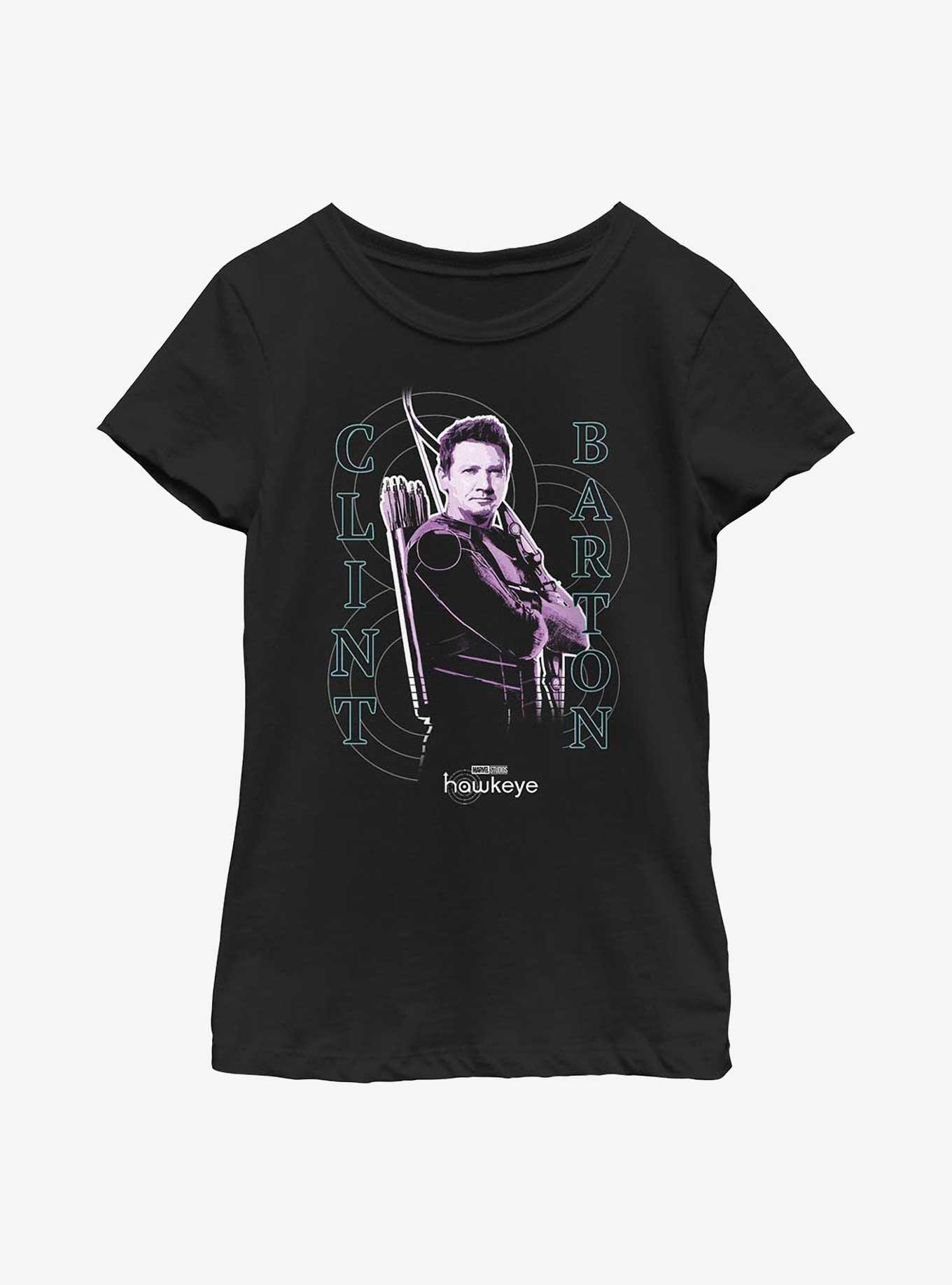 Marvel Hawkeye Hero Target Youth T-Shirt, BLACK, hi-res