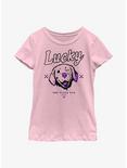 Marvel Hawkeye Lucky Outline Youth T-Shirt, PINK, hi-res