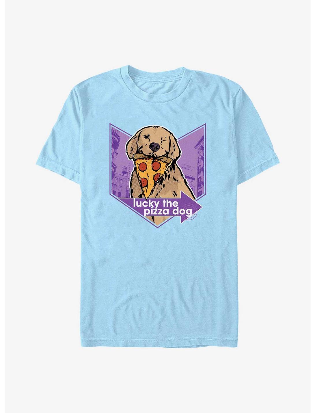 Marvel Hawkeye Pizza Dog Chevron T-Shirt, LT BLUE, hi-res