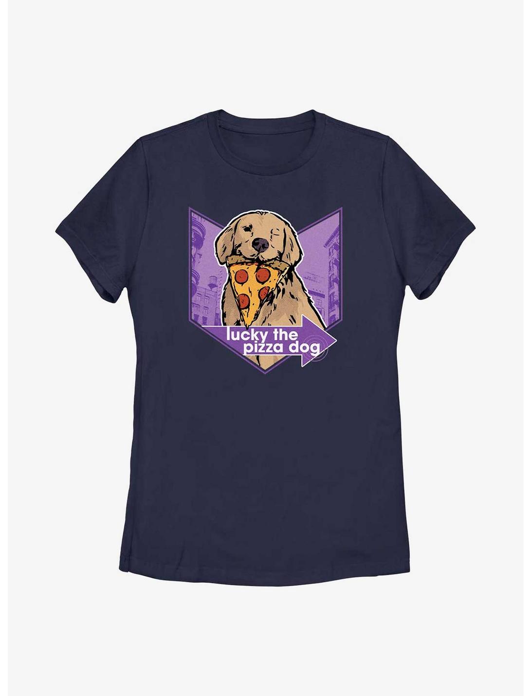 Marvel Hawkeye Pizza Dog Chevron Women's T-Shirt, NAVY, hi-res