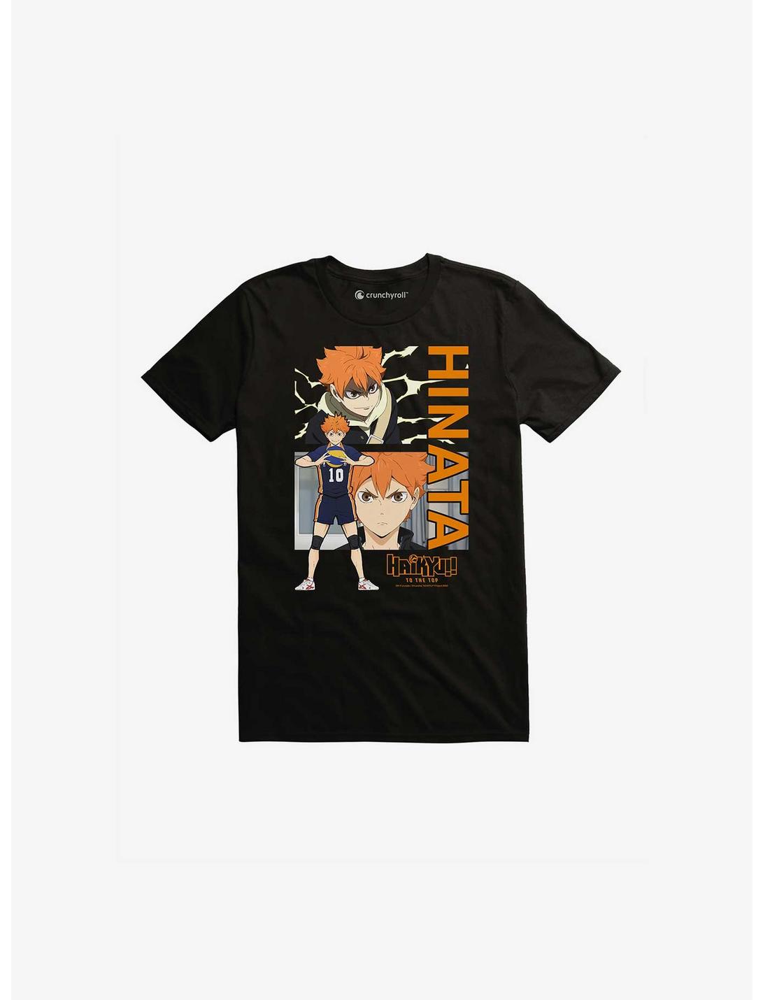 Hinata in Uniform Print T-Shirt, BLACK, hi-res