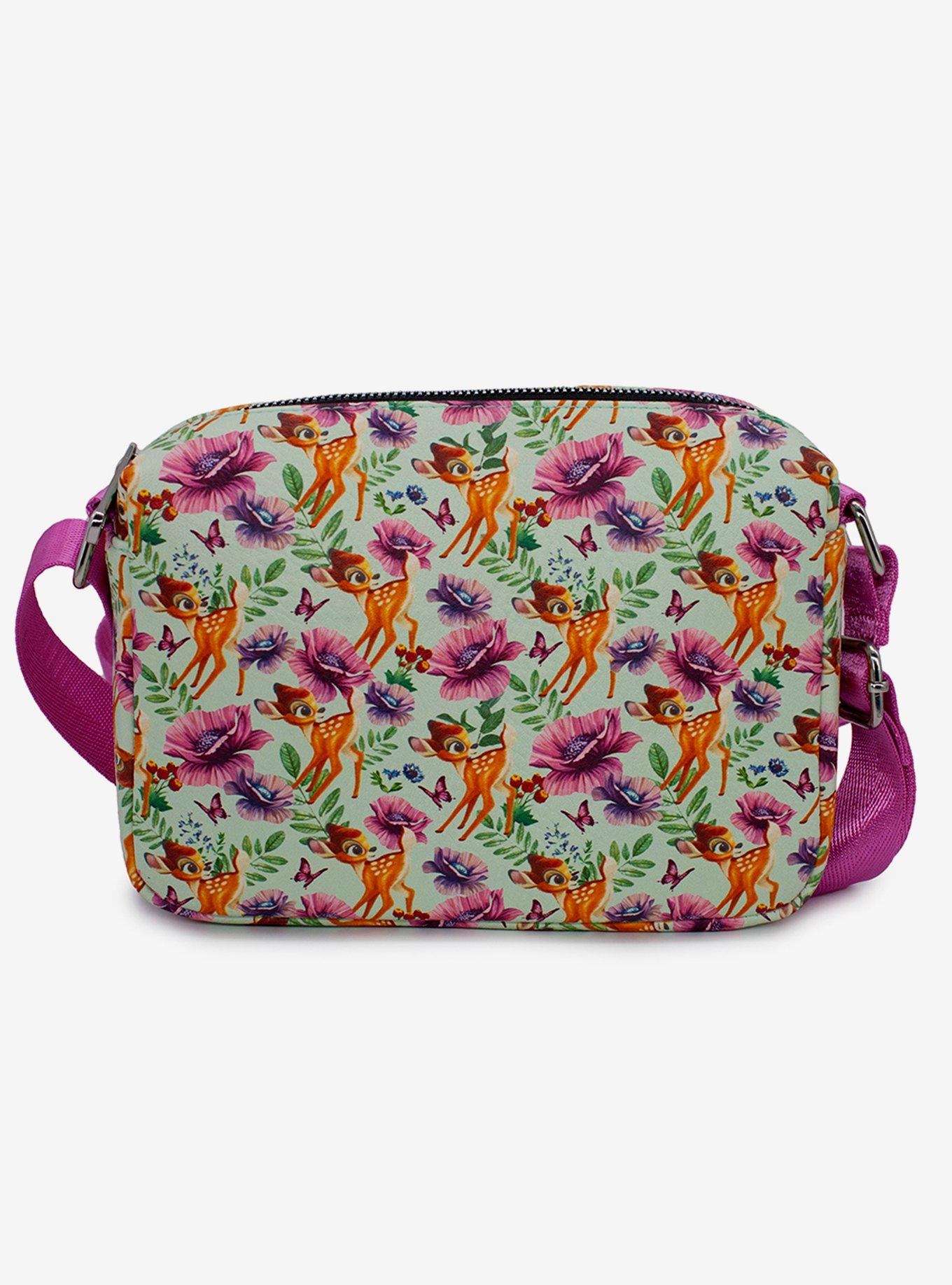 Disney Bambi Floral Collage Vegan Leather Crossbody Bag, , hi-res