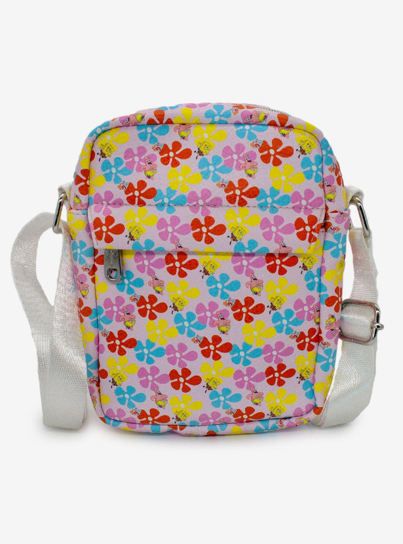 SpongeBob SquarePants Floral Vegan Leather Crossbody Bag, , hi-res