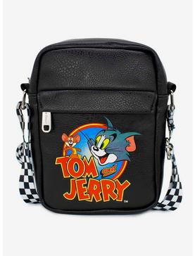 Tom and Jerry Logo Vegan Leather Crossbody Bag, , hi-res