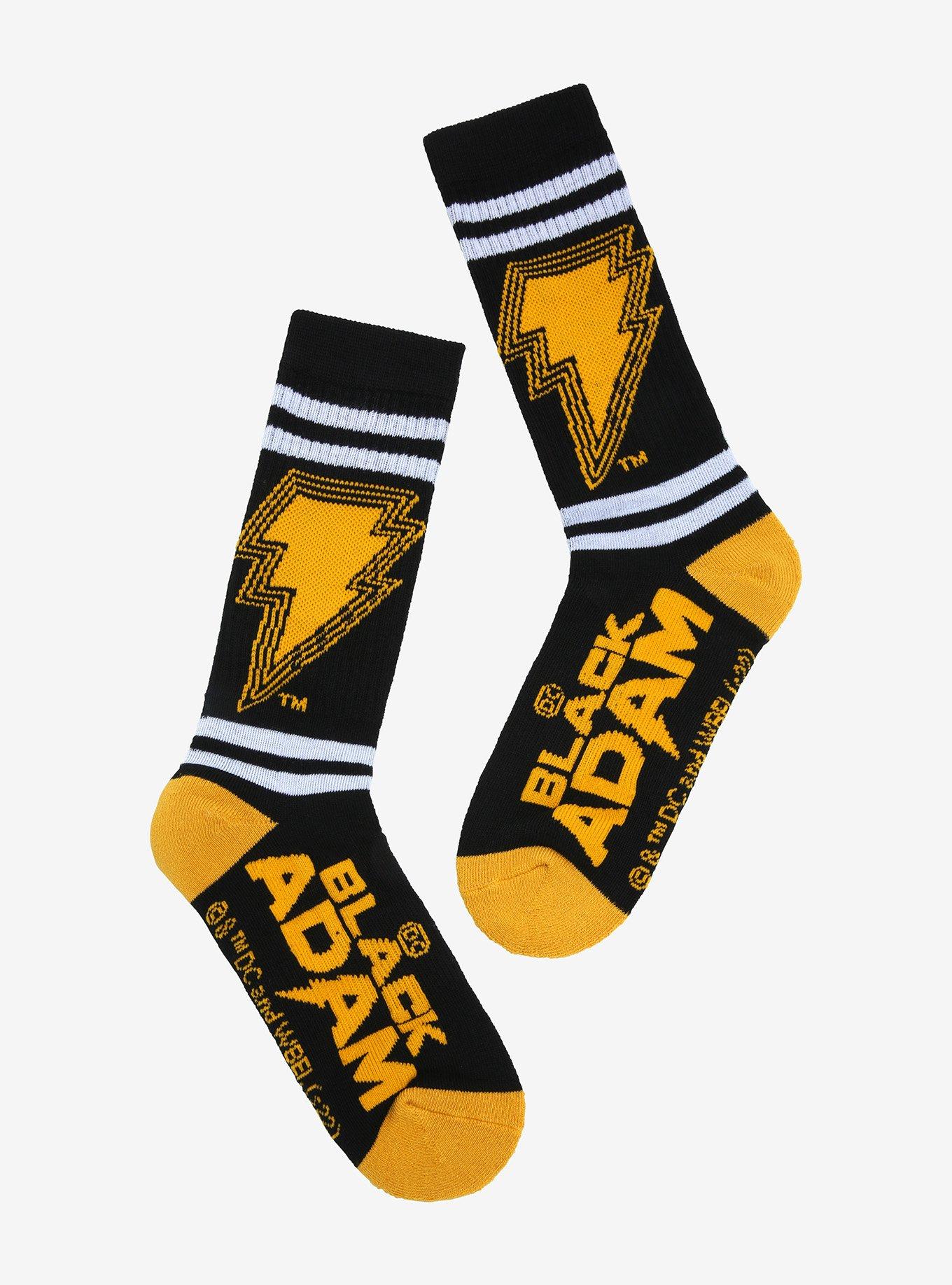 DC Comics Black Adam Logo Crew Socks, , hi-res