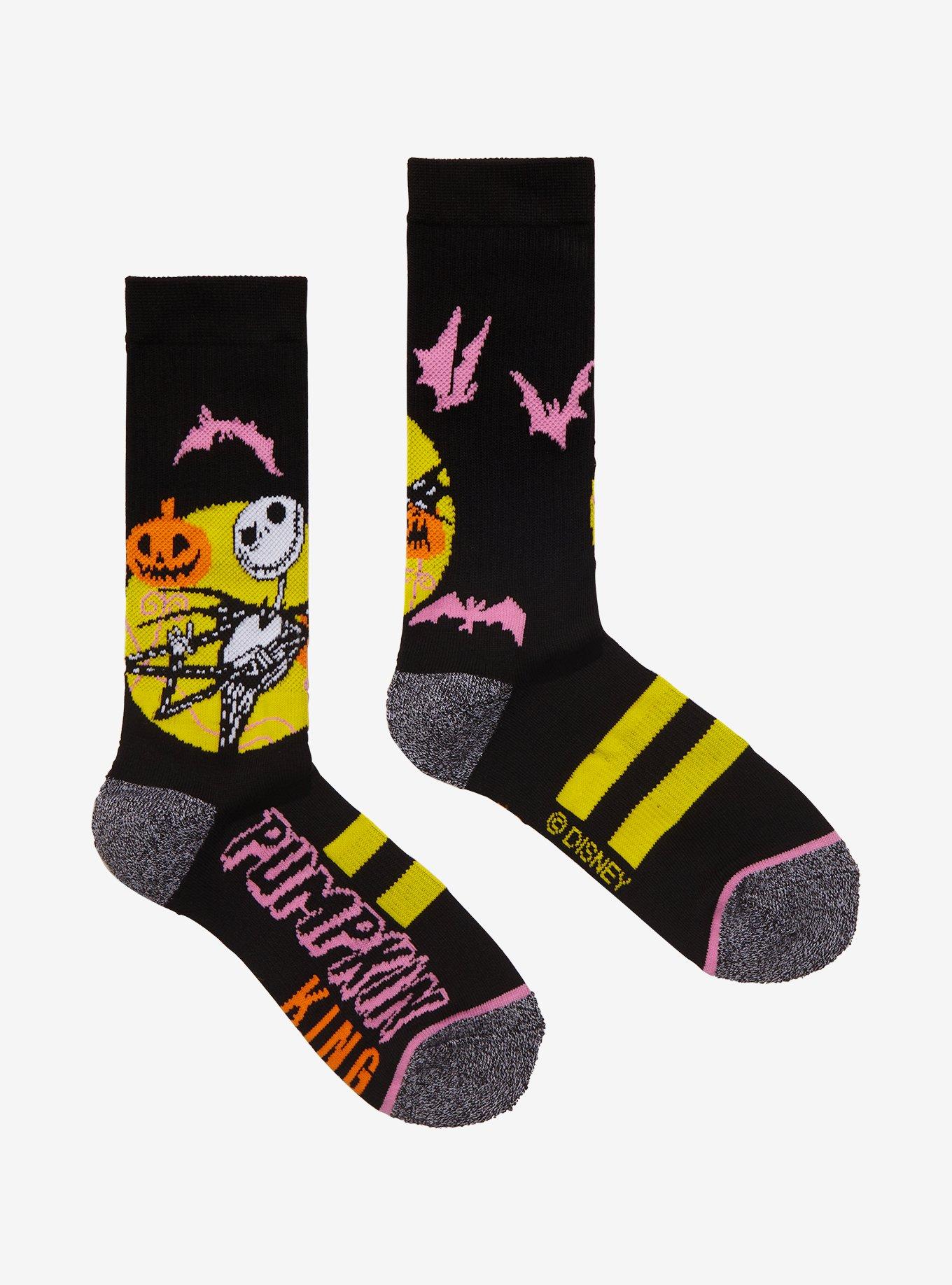 The Nightmare Before Christmas Jack Bright Crew Socks | Hot Topic