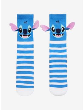 Plus Size Disney Lilo & Stitch Stripe 3D Stitch Crew Socks, , hi-res
