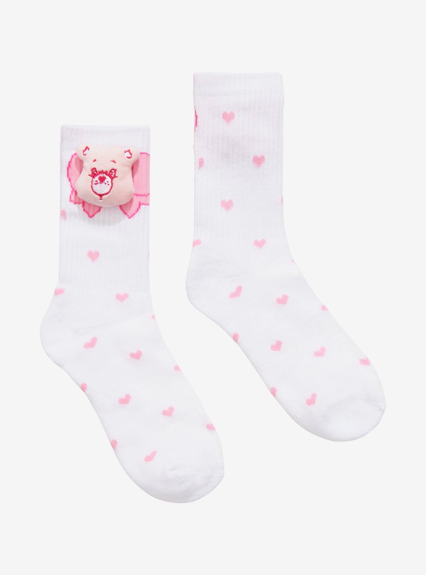 Care Bears Heart Cheer Bear Plush Crew Socks, , hi-res